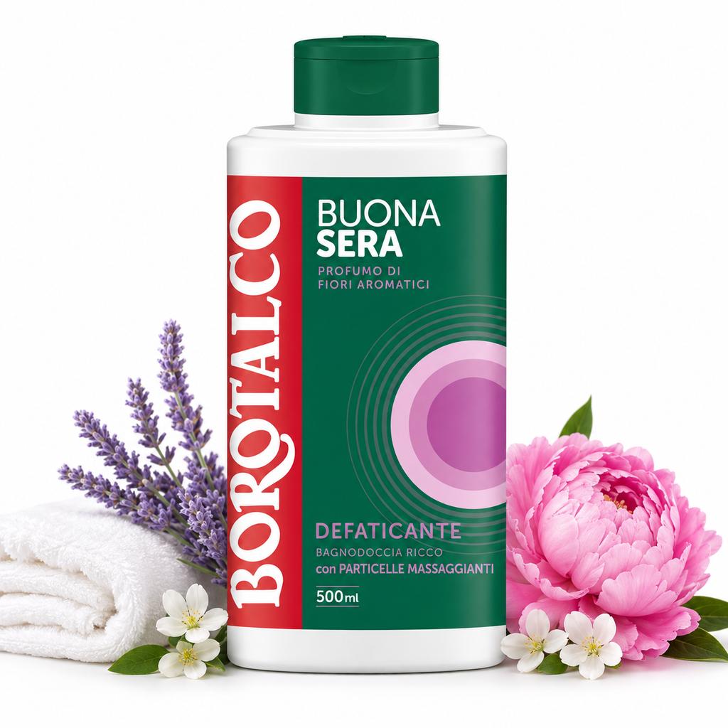 Borotalco Buonasera Defaticante Shower Gel Fiori Aromatici 500