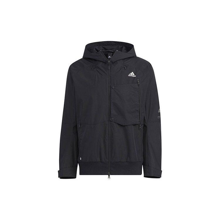 adidas Куртки Мужские Черные С Капюшоном Умеренные Другие HN9037
