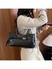 Shoulder Bag Women White PU Vintage Metal Detail Office Daily