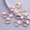Pink Love Girl Accessories Enamel Bulk Charms For Jewelry Making Supplies Moon/Flower/Butterfly Pendants Charm DIY Earring Craft