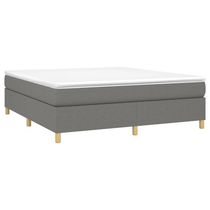 Maison Exclusive - Sommier à lattes de lit avec matelas Gris foncé 180x200cm Tissu