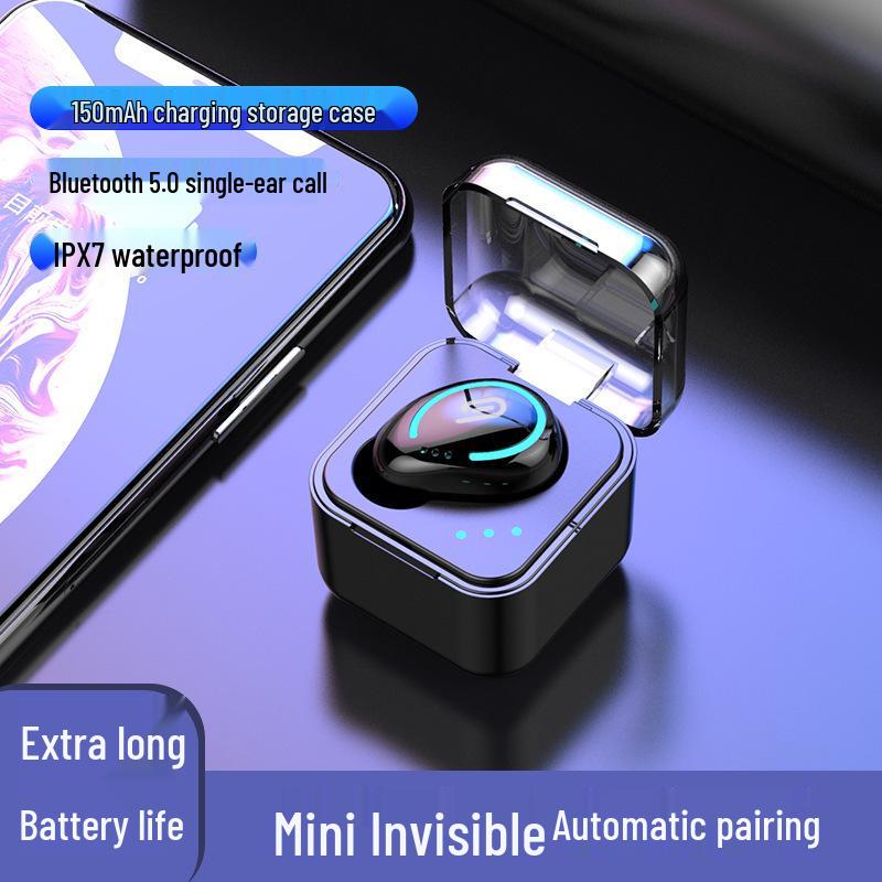 B8 Мини-невидимые TWS Bluetooth-наушники с шумоподавлением и зарядным кейсом