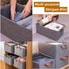 3pcs Upgraded Cationic Storage Box with Steel Frame Fabric Storage Box Foldable Storage Box Clothes Storage Box