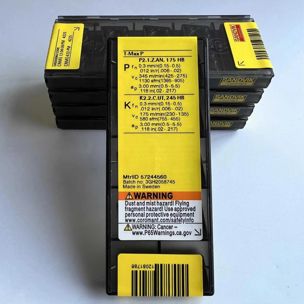 Original Sandvik / CNMG120408-PM 4225 / CNC Lathe Carbide Blade 10 PCS