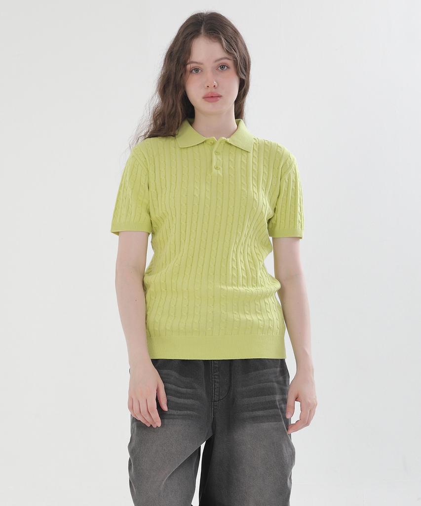 POLYGRAM Washable Cotton Cable Collar Half Knit - 4 Colors