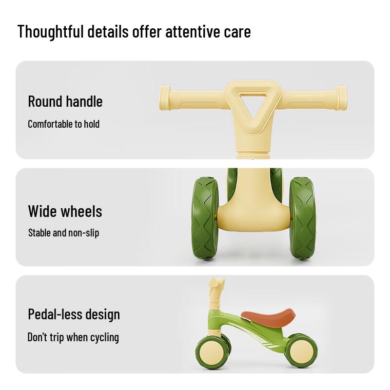 Beiboshi Kids Anti-Rollover 4-Wheel Balance Bike