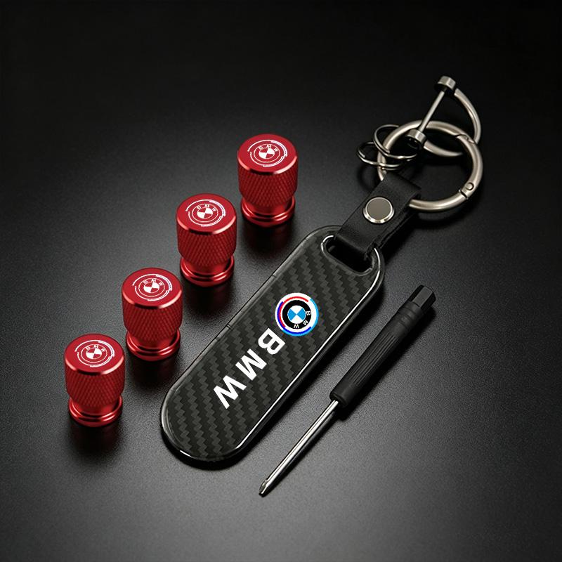 Car Valve Caps Wheel Tires Air Tyre Stem Protective Cover And Car Keychain For BMW M Emblem E46 E36 E34 F10 E90 F30 E53 E30 E87 IJOPV1