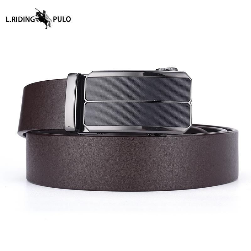 Высококачественный кожаный ремень Мужской ремень Автоматическая пряжка Натуральная коровья кожа Простой Повседневный Универсальный Деловой Мужской ремень