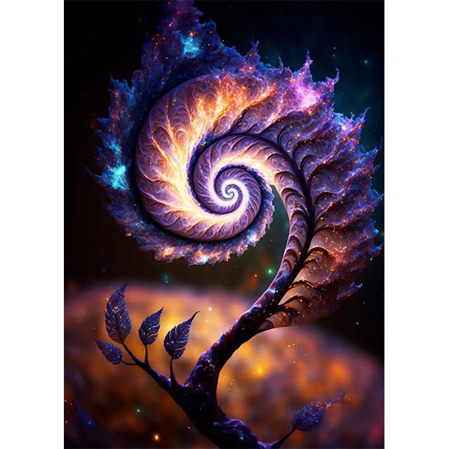 Фэнтези Растения Галактический Сад Листья Принты Постер Холст Картина Современное Настенное Искусство Картинки Для Гостиной Спальни Домашний Декор