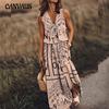 Summer Women's Dress Sleeveless Long Dress Casual Women's Waist Zip Letter Print Dress
