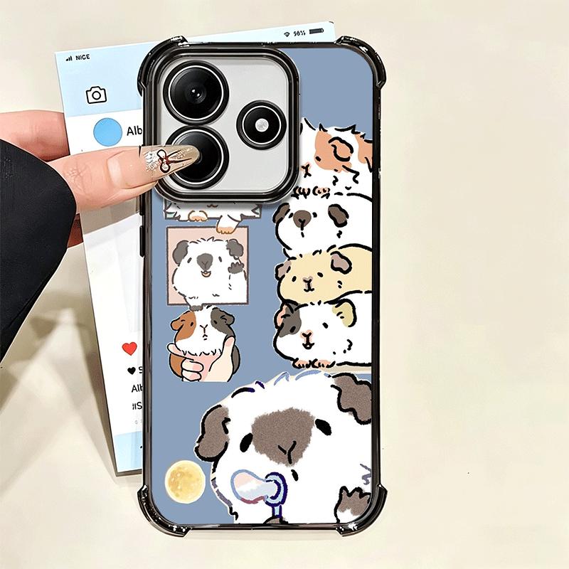 Мультяшный милый хомяк с покрытием Чехол для телефона Для Xiaomi Poco X5 X6 X7 X8 Pro Max F8 Ultra F7 M8 M7 M5S Redmi 15C 15 14C 13C 13 X3 12C