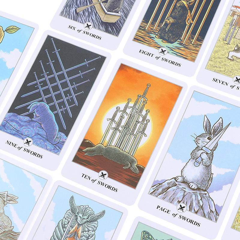 78 шт. Таро Луналапин Кролик Таро колода карт Таро карточная игра Таро игра для вечеринки