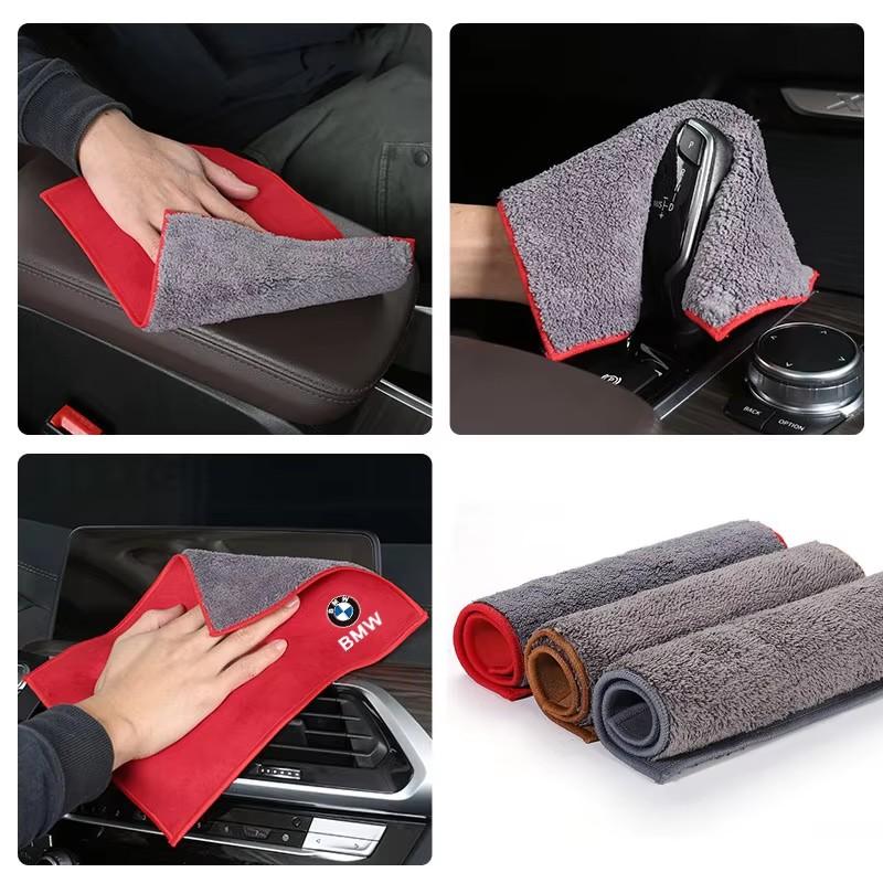 Car Interior Cleaning Tools Microfiber Wash Towels Cleaning Brush Automotive Interior Stickers For BMW G30 G32 G01 G02 G05 G06