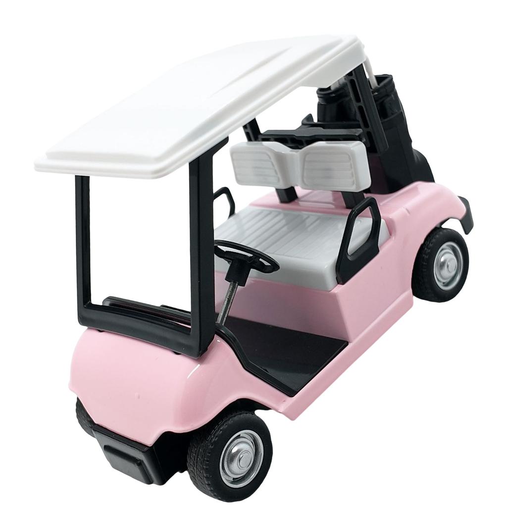 1:20 Scale Miniature Metal Golf Cart Replicas Model with Clubs Cake Toppers Decorative Ornament For Home Office Display