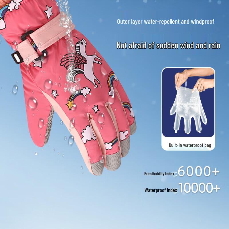 Woke Kids' Little Horse Fleece-Lined Winter Mittens