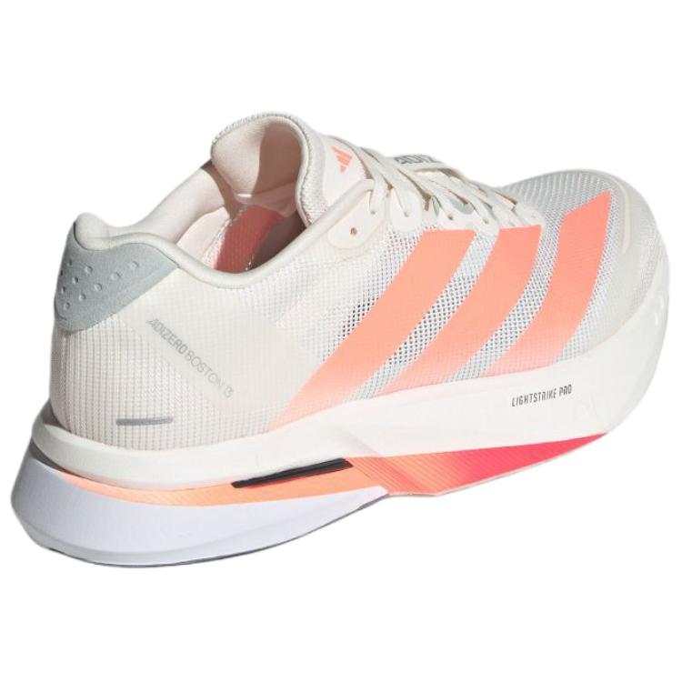 Adidas Adizero Boston 13 Breathable Support Casual Running Shoes Unisex White Pink JP9252