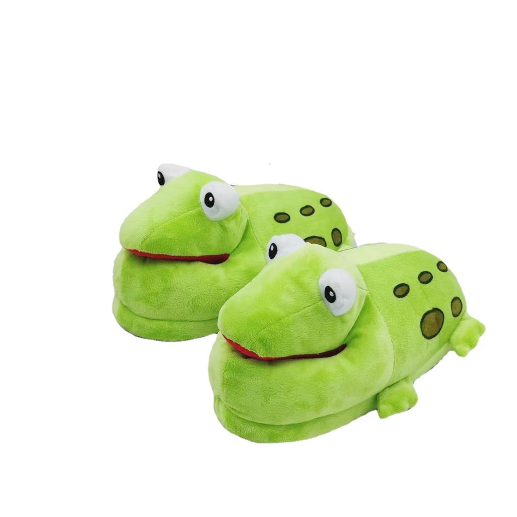 Unisex Home Woman's Shoes Winter New Arrival Funny Soft  Lovely Frog Warm Indoor Plush Slippers Cotton Shoes