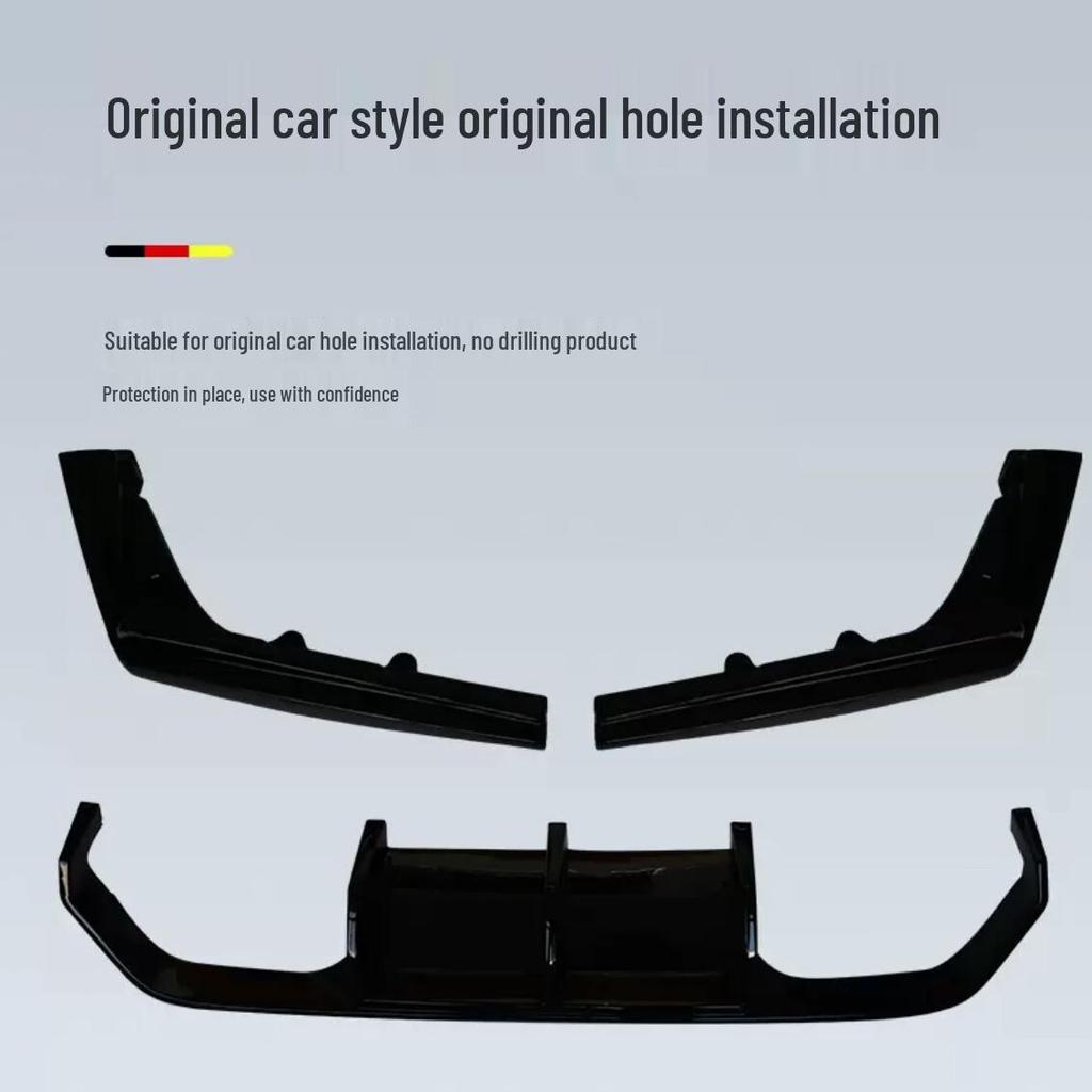 BMW M3/M4 V Style Rear Diffuser, ABS Glossy, No Lights