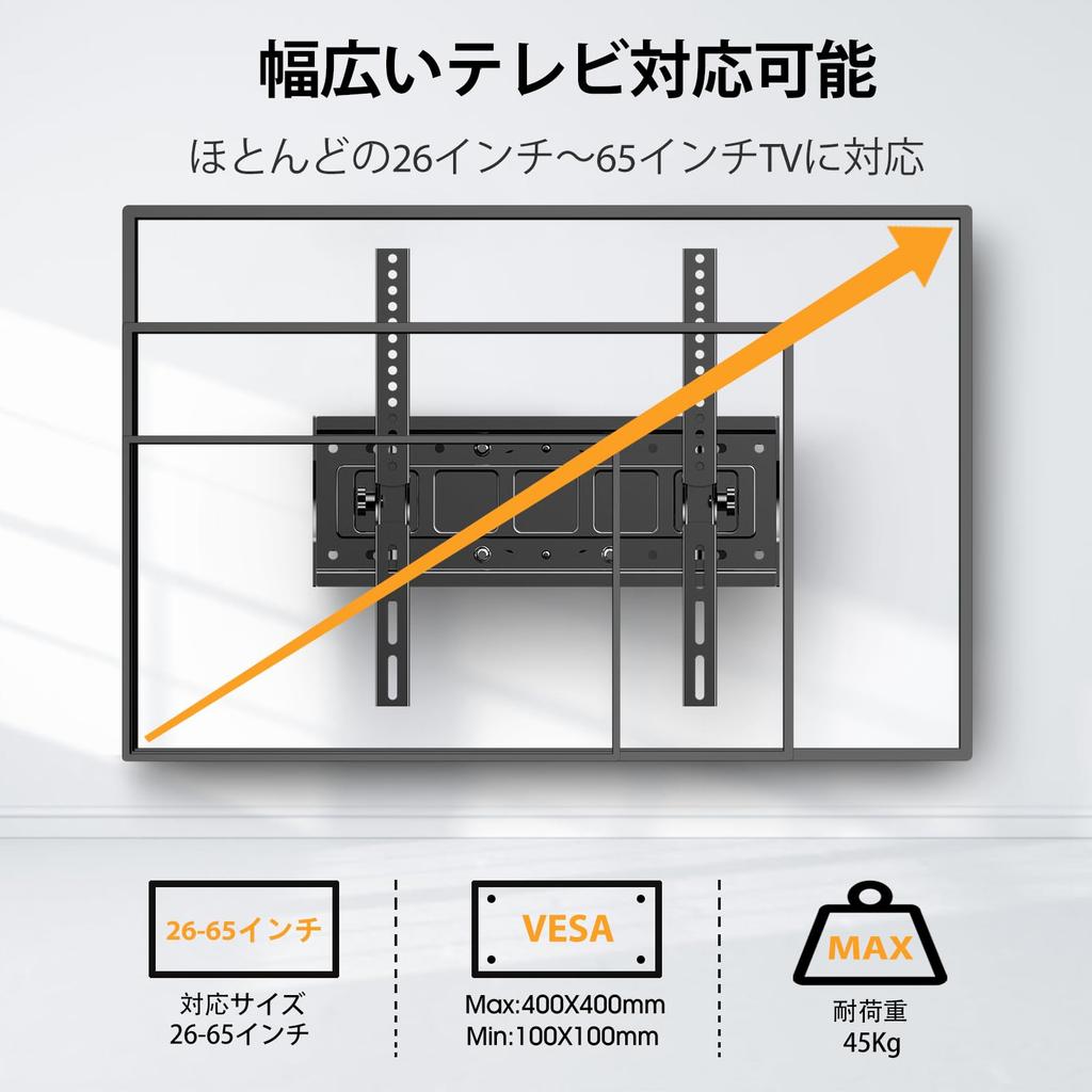 Настенное крепление для телевизора SHTUMEC совместимо с дюймовым ЖК-телевизором с полным поворотом, грузоподъемность телевизора, настенное крепление для телевизора регулируется спереди и слева, а также сверху и снизу