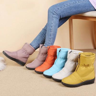 Красочные современные модные зимние ботинки женские зимние сапоги плоские нескользящие водонепроницаемые женские ботильоны теплые плюшевые большие размеры 41
