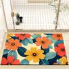 Flower Small Fresh Bathroom Floor Mat Diatom Mud Toilet Absorbent Floor Mat Bathroom Dirty Non-slip Mat Household Door Mat