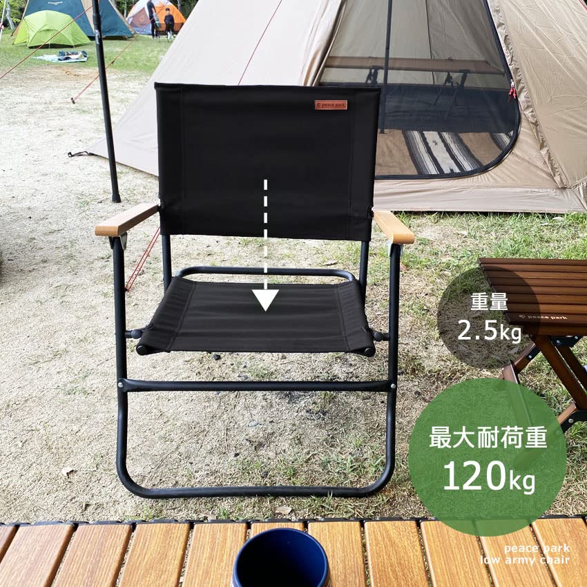 Peace Park Кресло LOW ARMY CHAIR PP0620 Компактное складное сборное кресло Moss Green 03.