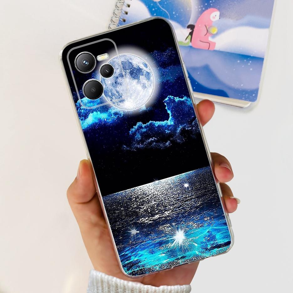 Чехол для Realme C35 RMX3511 Стильный окрашенный чехол Прозрачный силиконовый Мягкий тонкий чехол для телефона Для Realme C35 C 35 RealmeC35 Fundas Shell
