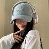 Korean Solid Color Baseball Hat for Women Summer Fashion Letter Adjustable Sunshade Peaked Cap Girls Casual Outdoor Sports Hat