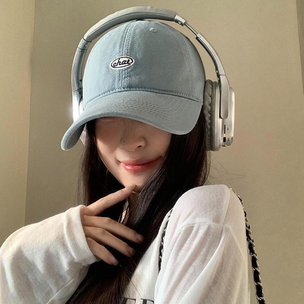 Korean Solid Color Baseball Hat for Women Summer Fashion Letter Adjustable Sunshade Peaked Cap Girls Casual Outdoor Sports Hat