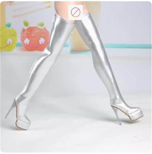 Scale Figure with TBLeague Beautiful Woman Fashion Super Long Boots and Head Not Sizes [TOYBARJAPAN] 1/6 Accessory/Compatible Figures, Standard-Size