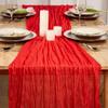 Sheer Voile Table Runner Wedding Party Decor Semi-Transparent Effect Dining Decoration In Multiple Colors