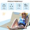 Set of 2 Beach Mats, Adjustable, Foldable, 124L x 53W x 37-50H cm, Beige