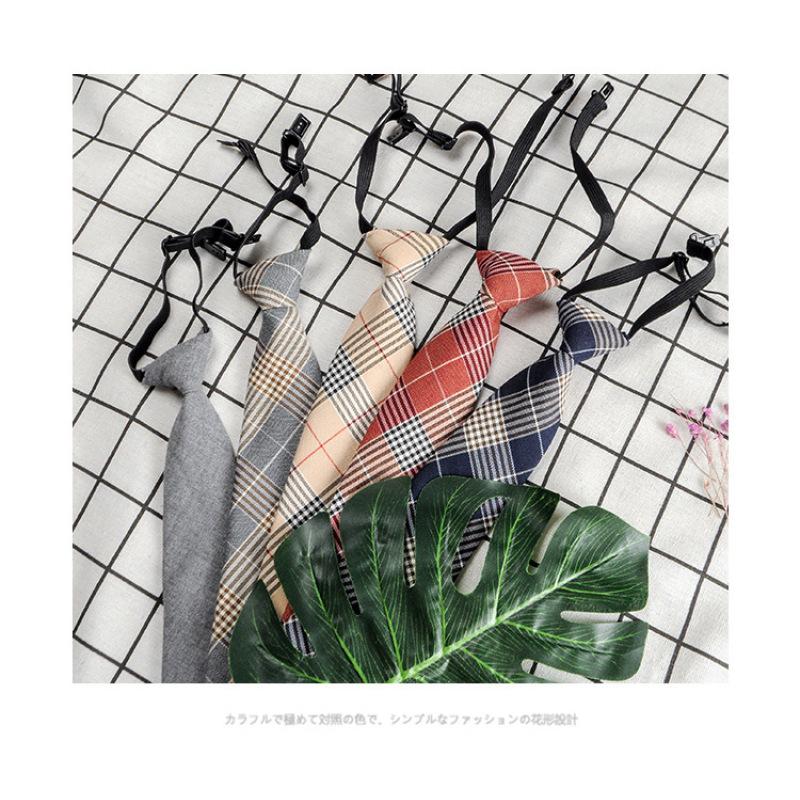 Small Tie Male and Female Students College Style Lazy Plaid Harajuku Trend Japanese JK Uniform