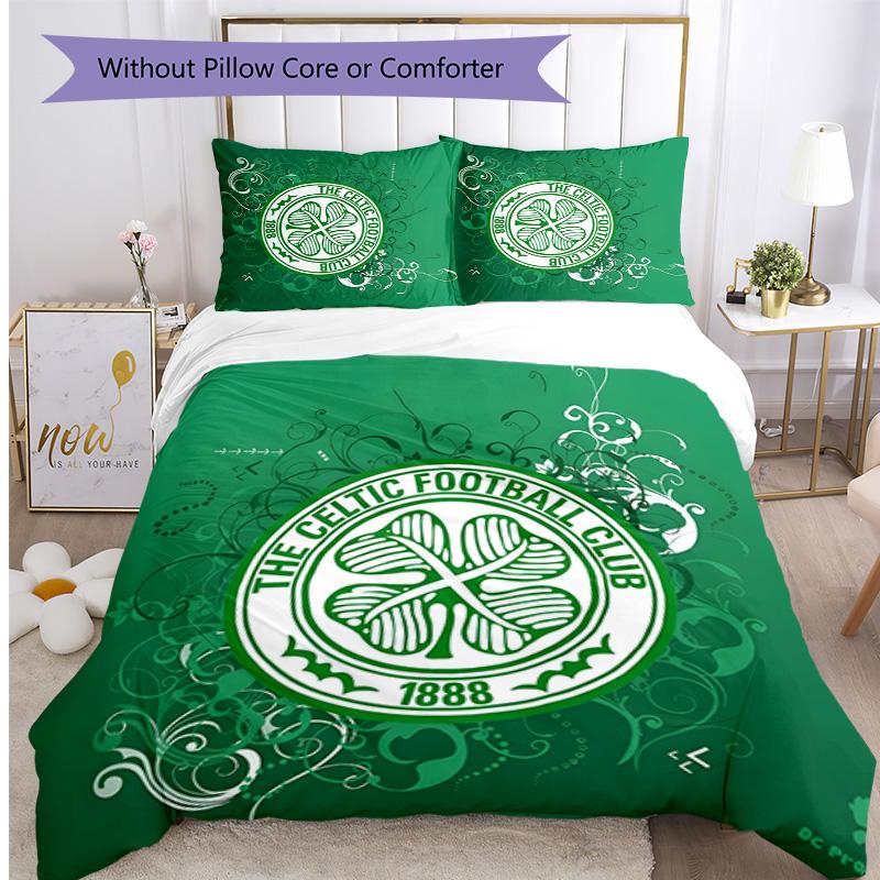 Celtic FC Printed 3PCS Bedding Set Soft Breathable Duvet Cover Pillowcases Set Washable Bedroom Decor Home Gift