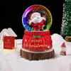 Рождественский снежный шар с 7 цветными огнями, вращающаяся музыкальная шкатулка, хрустальный волшебный шар, падающий снег, Санта Клаус, подарок, украшение