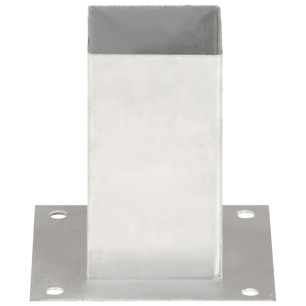 Post Anchor Set (4 pcs) Galvanized Metal 81 mm