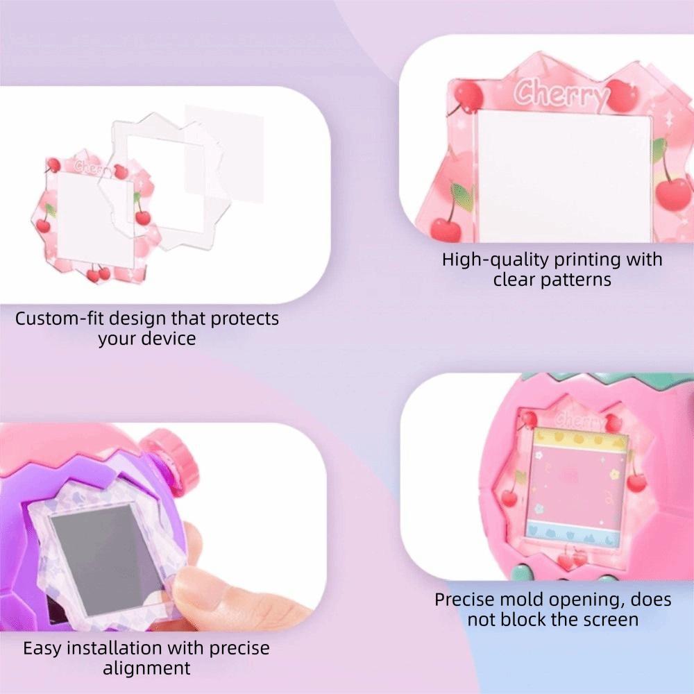 Clear Panel Protective Cover Color Screen Front Cover Faceplate for Tamagotchi Paradise