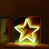 Креативный светодиодный ночник в форме звезды с эффектом глубины зеркала, акриловая красочная лампа настроения для детской комнаты, вечеринки, домашнего декора
