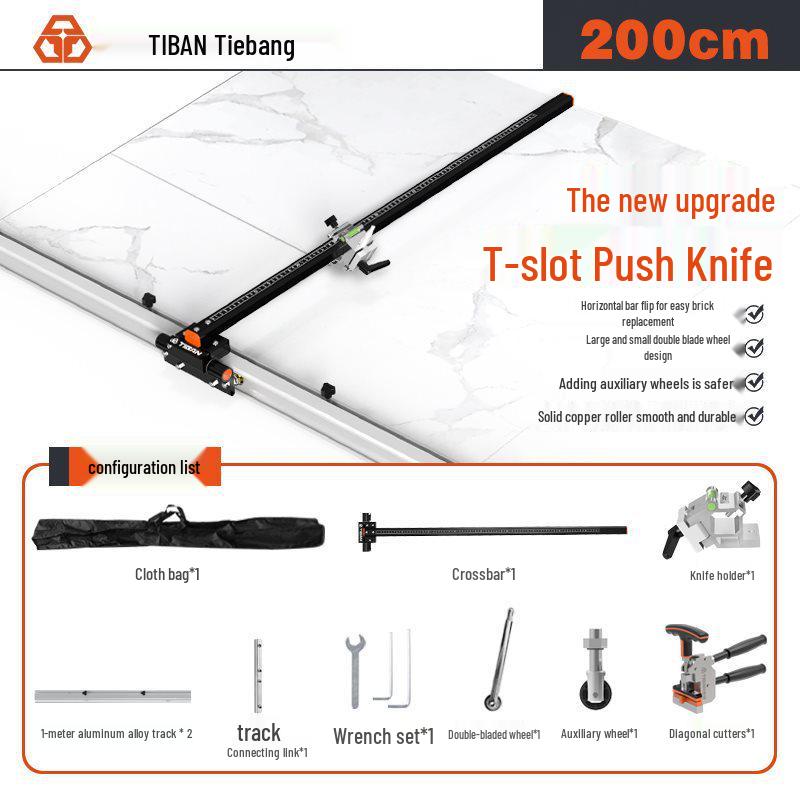 Tiebang High Precision Manual T-Slot Track Cutter for Floor, Ceramic, and Rock Slab Tiles