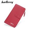 Baellerry Women's Long Purse Snap Button Wallet Multi-card Slot Billfold Fashion Cell Phone Bag Pu Leather Notecase Korean Style Zipper Coin Purse