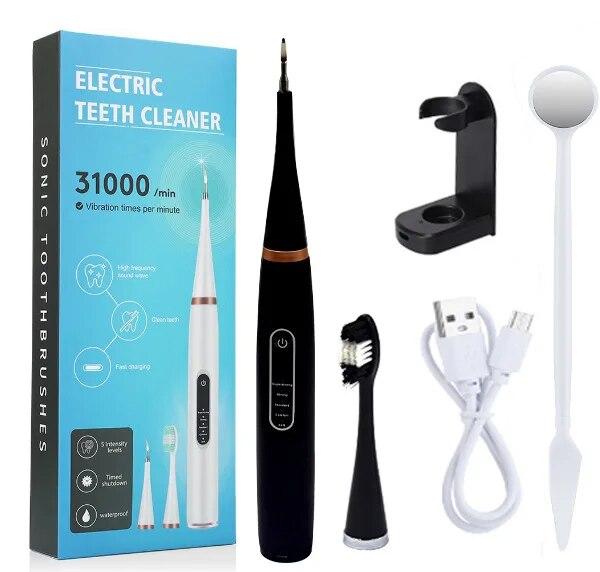 Electric Toothbrush with Sonic Cleaning 3-in-1 for Removing Tartar Whitening Teeth Oral Care USB Charging Replacing Brush Head