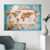 RELIABLI ART Wooden Board Starfish World Map Wall Art Pictures For Living Room Decorative Picture Canvas Paintings No Frame
