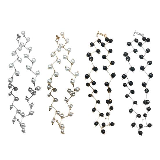 Ожерелье с застежкой-лобстером из искусственного жемчуга, воротник, женская удлинительная цепочка, регулируемое колье-колье для вечеринки