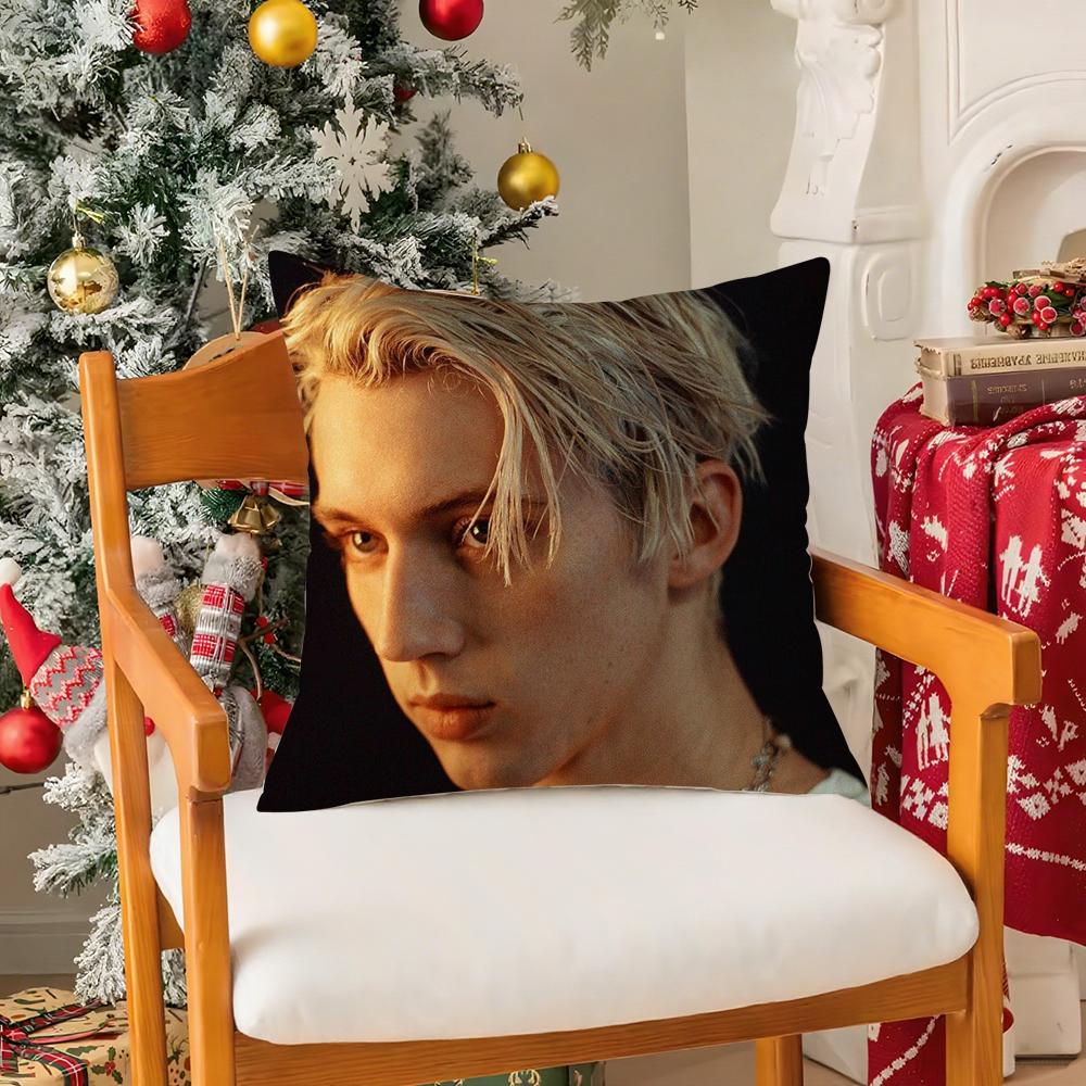 Singer T-Troye S-Sivan Pillow Case Silky Short Plush With Invisible Zipper Dustproof Sofa Cushion Cover For Home Decor