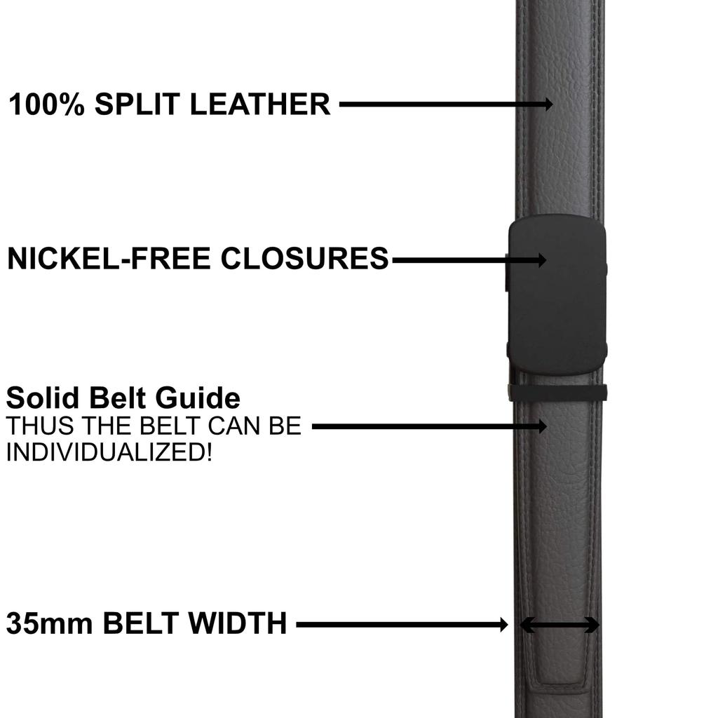 Современный мужской кожаный автоматический ремень с возможностью укорачивания