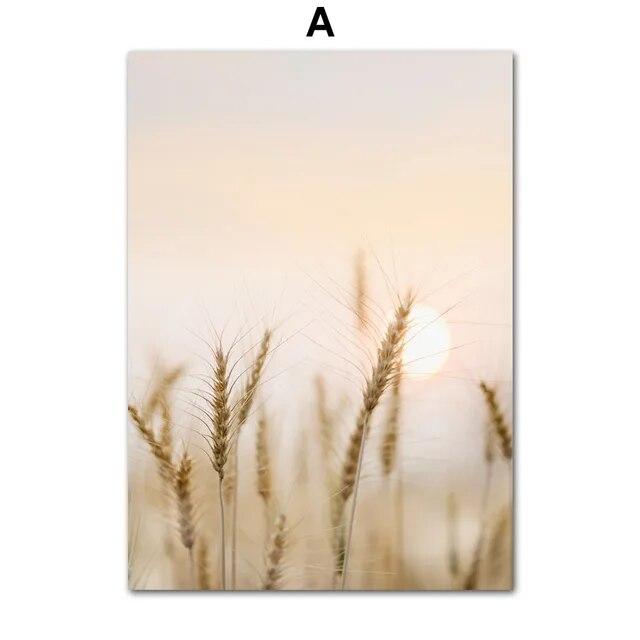 Бохо природный пейзаж озеро волна пальма фреска скандинавские постеры настенная живопись на холсте и принты картинки для декора гостиной