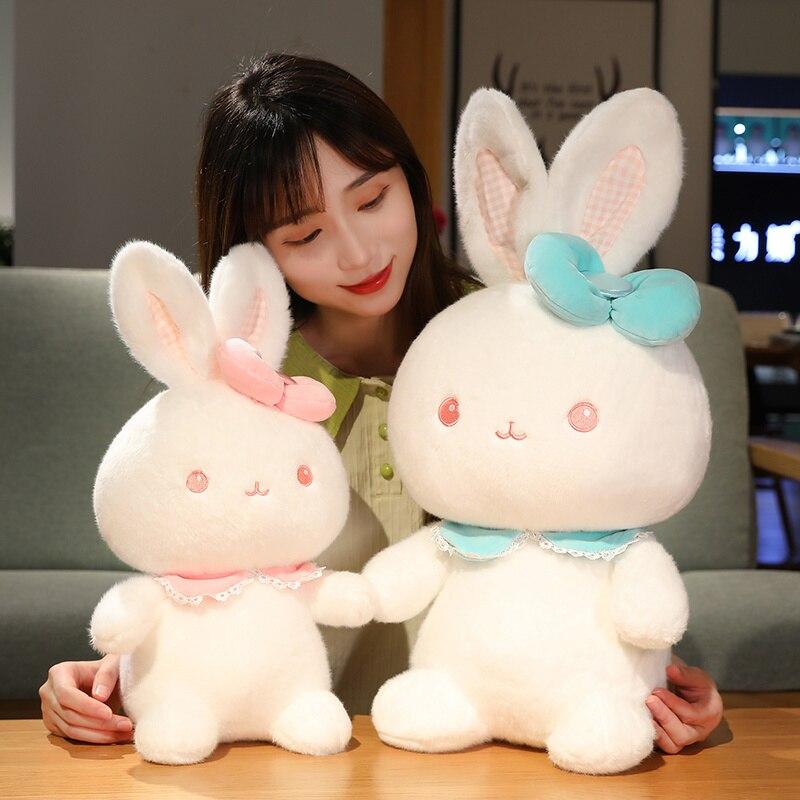 30 /40 /55cm Lovely Baby Rabbit Plush Toys Cute Rabbit With Bow Plushie Dolls Stuffed Soft Animal Pillow Girls Valentine 'S Gifts