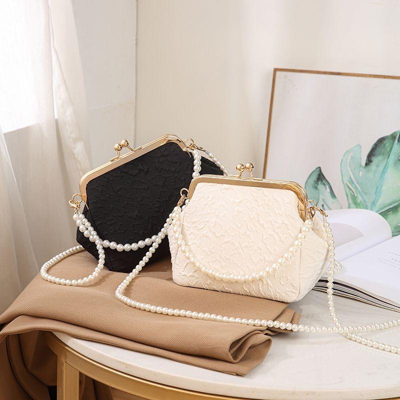 Pearl bag summer portable shell bag mini new Chinese style bag chain bag 2026 beaded messenger women's bag