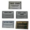 Leave Card Humorous Empathy Cards Wallet-Size Durable PVC Communication Cards for Calm Conversations