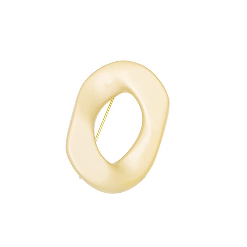 Геометрическая глянцевая круглая брошь - Модный европейский и американский аксессуар для костюма